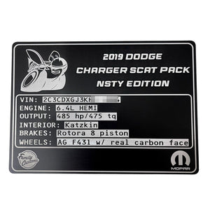 Chevy Camaro Fusebox Plaque "Design Your Own" 6th Gen 2016-2023 - American Stanced